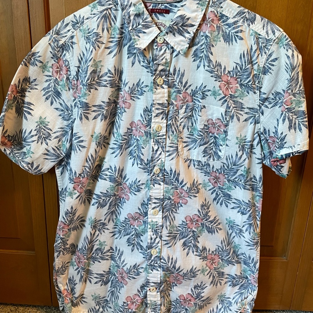 Men's Fat Face Tropical Print Button Down
